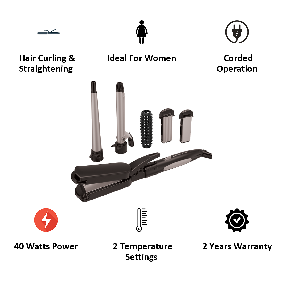 Havells hair straightener 5 hotsell in 1